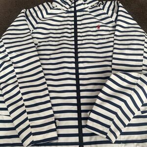 Polo by Ralph Lauren Navy and White Striped Windbreaker